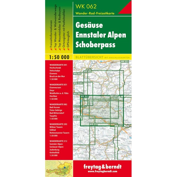 Freytag Berndt Wanderkarten, WK 062, Gesäuse - Ennstaler Alpen -