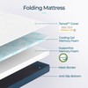 LINSY LIVING Folding Mattress Topper Queen, 4 Inch Trifold Mattress
