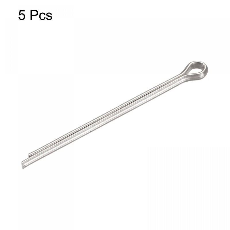 sourcing map Split Cotter Pin, 4mm x 60mm Stainless Steel