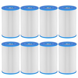 Macaberry 20 Micron 5" x 2.5" Water Filter Replacement Cartridge (8-Pack) Compatible with Any Cold Plunge System, Ice Bath, Ice Pod, Under-Sink Filters