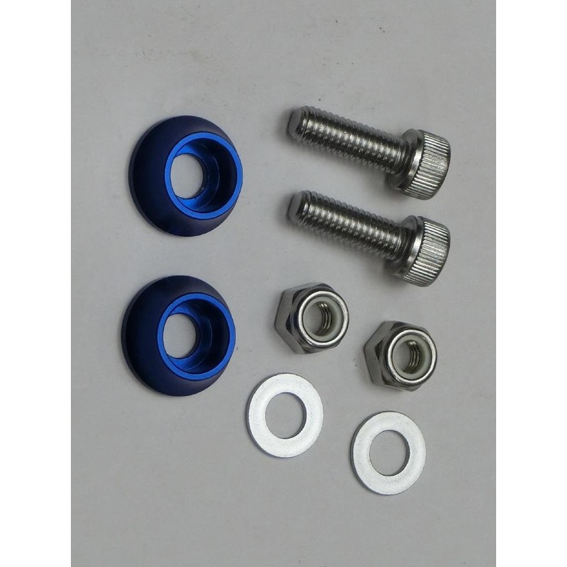 C.F.POSH License Plate Cap Bolts & Nuts Blue 200380