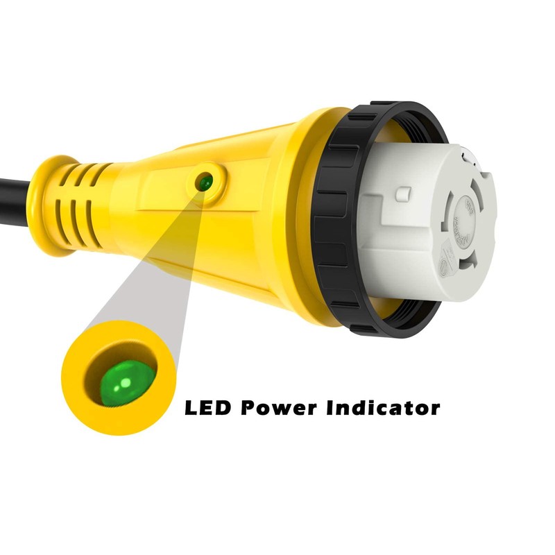 RV Plug Adapter Twisting Locking Receptacle Easily Carry Safety 15A