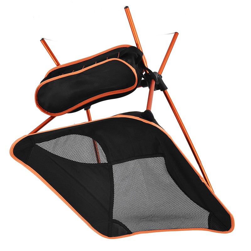 Outdoor Folding Beach Chair Portable Mesh Back Aluminum Alloy Rack