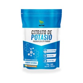 NATSA Citrato de Potasio 1 kg | 1 scoop diario | Excelentes propiedades para mejorar la salud ósea | Calidad Premium | Ingredientes Puros
