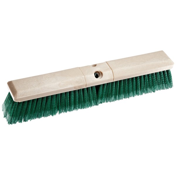 Weiler 42163 Perma-Sweep 18" Block Size, 3" Trim Length, Flagged Green Polystyrene Fill, Fine Sweeping Floor Brush