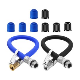 2 Pieces Of Tire Extension Tubes And 8 Pieces Of Valve Caps, Tire Inflation Hose, Tire Inflation Tool, Tire Inflation Adapter