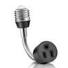 3 Prong Outlet Light Socket Adapter,Light Bulb to Outlet Socket