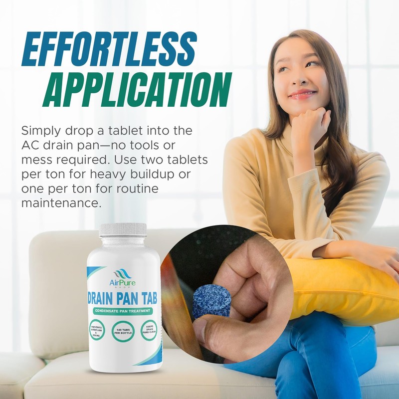 Air Pure Drain Pan Tabs - 140 Flow Treatment Tablets