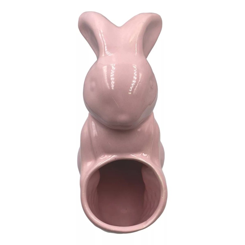 Muna Maceta De Cerámica Esmaltada Decorativa En Forma Conejo