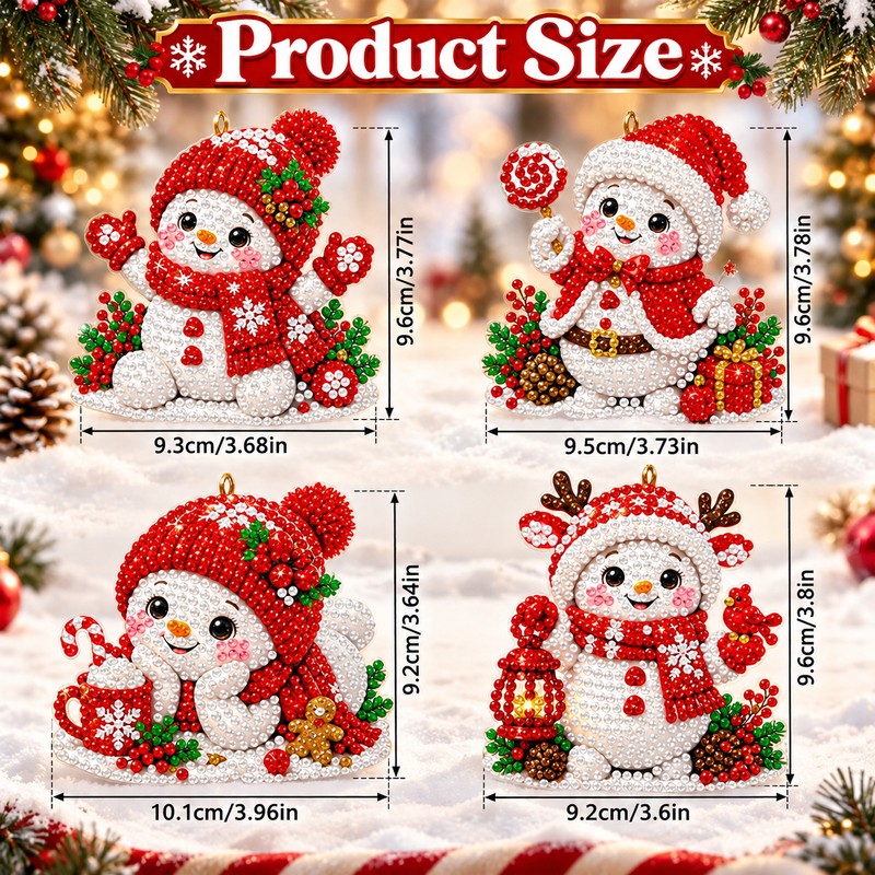 DIY Christmas Diamond Painting Ornament Kit for Holiday Decorating –