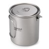 Lixada Lightweight Titanium 3 Pieces Set Titanium 750ml Pot 350ml