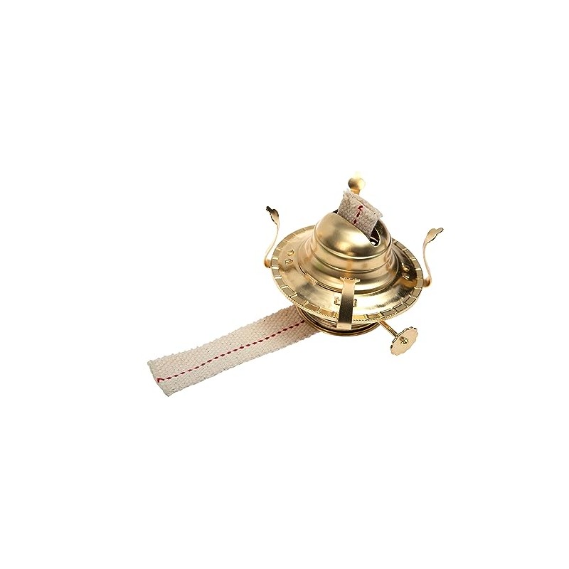 Creative Hobbies Brass Plated Oil Burner with Cotton Wick -
