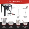 GasOne Turkey Fryer 30 QT Cooker Set and 10 QT