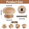 MengH-SHOP Wooden Furniture Knobs, Drawer Knobs, Wooden Knobs, Round Cabinet