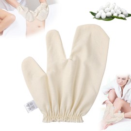 zardlect Garshana Gloves Raw Silk Massage,Raw Silk Gloves Garshana with Elastic Wrist Bands,for Skin Brushing Massage for Women