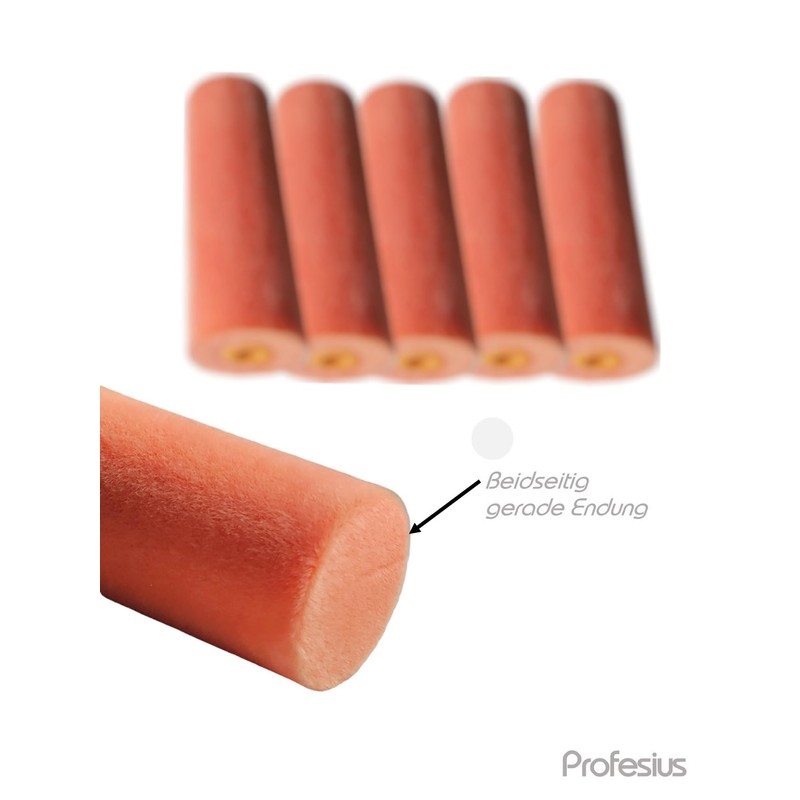Profesius Flock Rollers, 10 cm, Pack of 10, Super Fine,
