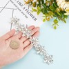 FINGERINSPIRE Shiny Flower Glass Rhinestone Collar Trim (Platinum, 21.2 x