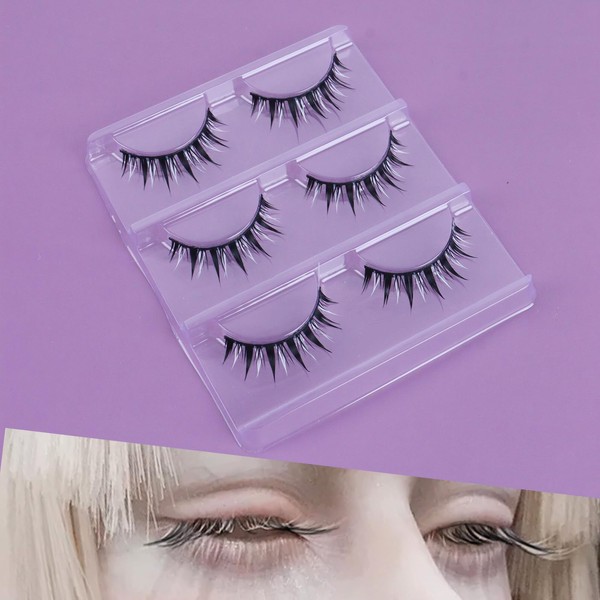 Manga Lashes Natural Wet Look Wispy Spiky Lashes Anime Eyelashes