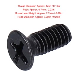 Hilitand 50Pcs M4 Countersunk Screw Flat Cross Screw Connection Part for Repair Maintenance(M4x10), Screw