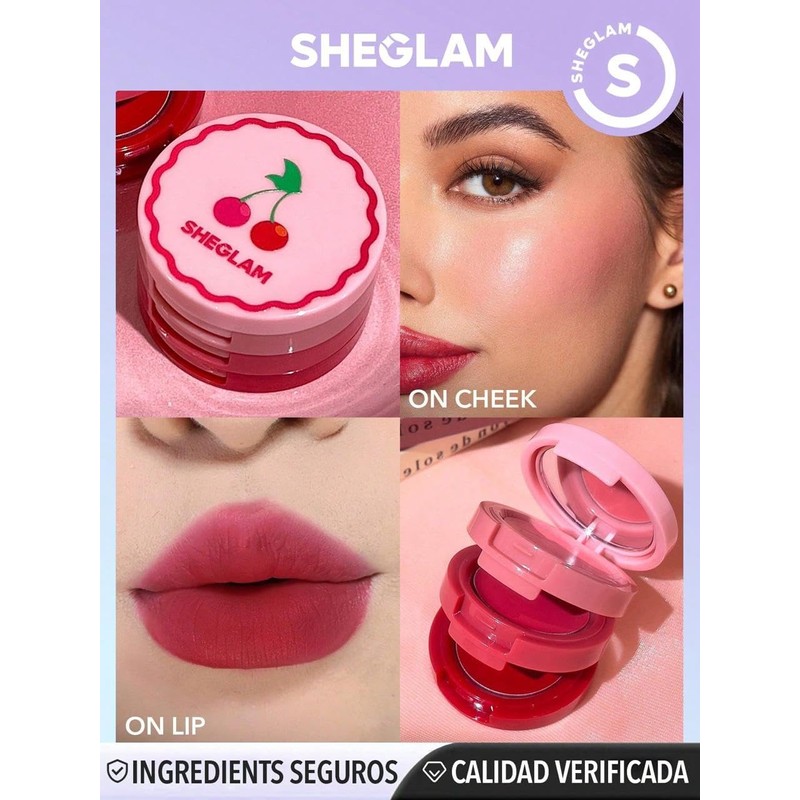 Sheglam Crema Para Labios Y Mejillas Apilables Very Cherry, Rubor