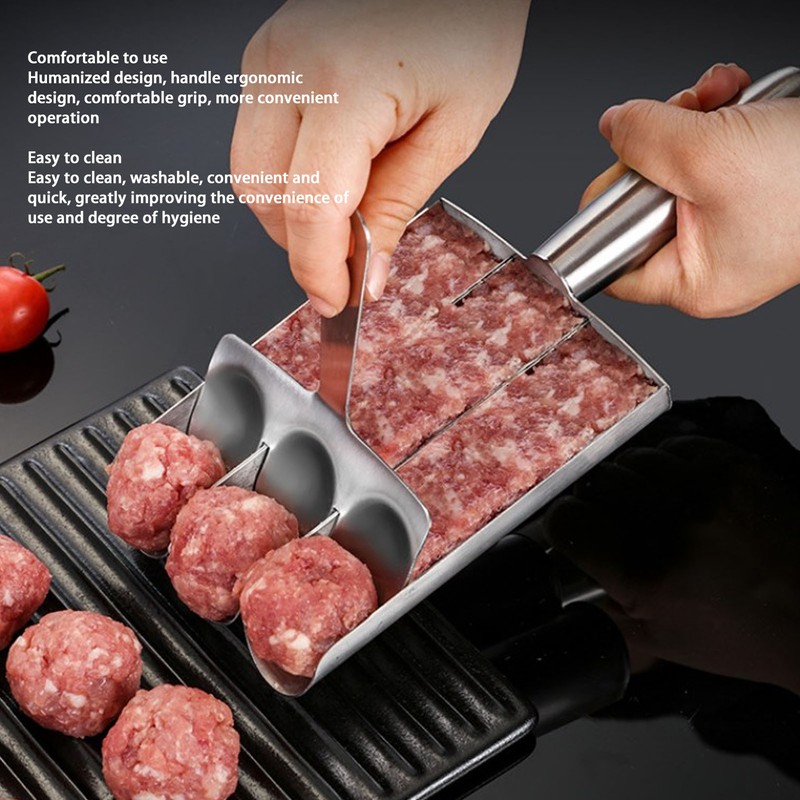 Stainless Steel Meatball Maker Multifunction Kitchen Triple Meatball Maker Meat