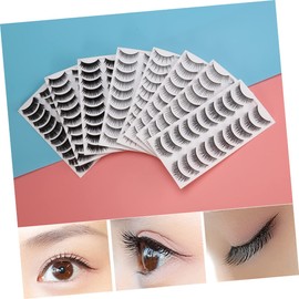 FOMIYES 80 Pairs Artificial Strip Eyelashes Set Cat Eye Wispy Lashes for Women and Teen Girls Natural Look Reusable for Makeup and Special Occasions