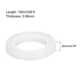 MECCANIXITY Removable Protective Film, 0.79 Inch x 328 Ft Surface Protective Scratch Film Roll for Furniture, Electrical Appliances, Clear