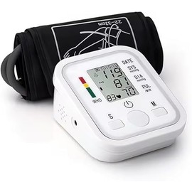 Tensiometro Digital Brazo/Toma de Presión Arterial Brazo/Aparato para la Presión/Baumanómetro Digital Preciso/Monitor de Presión Arterial con Pantalla LCD Grande Blanco