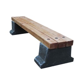 Outdoor Wooden Bench with Concrete Base Plans DIY Park Bench Seat Build Your Own