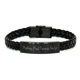 Cute Brother Gifts, Brothers Best Friends For Life, Birthday Unique Gifts, Braided Leather Bracelet For Brother from Brother, Sibling love, Brotherhood, Family bonds, Unbreakable bond