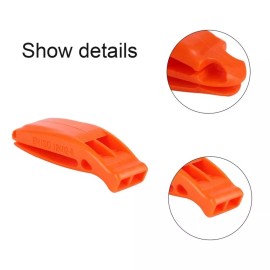 5col Survival Supply Rescue Whistle 4 Pack High Visibility Orange Emergency Survival Signaling Device