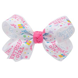 HAIRBOWS.COM Lazo De Pelo De Grogrén Para Niña Con Nudo Central, Para Todas Las Edades Y Tipos De Cabello, 12,7 Cm, Cumpleañera 2