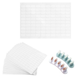1200 Pcs False Tip Double Sided Adhesive Tapes, Pre-Cut Nail Sticky Tabs, Adhesive Nail Tabs for Nail Art Display Practice Holder and Color Chart Display Book