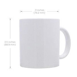 White Bulk Plain Coffee Mugs Pure All-Purpose Ceramic 11 oz Cup 36 Sets, Food Grade Restaurant, Cafeteria, Café, Inn, Hotels, Catering Events Coffee Cups, Great for Permanent Vinyl Prints (White)