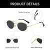 YAMEIZE Retro Metal Frame Pilot Round Sunglasses for Men and