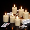 KunSwenn Waterproof LED Votive Candles Flickering with Timer Remote, 6PCS