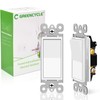 Greencycle Single Pole Rocker Light Switch,Paddle Light Switch 15 Amp,Sp