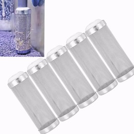 5 pcs Aquarium Filter Inflow Inlet Mesh Stainless Steel Basket Shrimp Protecting Metal Filter Tube Shrimp Mesh Net(12mm)