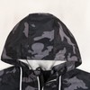 Mywu Camo Black Windbreaker Jacket Men with Mesh Lined for
