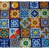 Escanver Azulejo De Talavera 10x10 Cm Diferentes Colores 20 Piezas