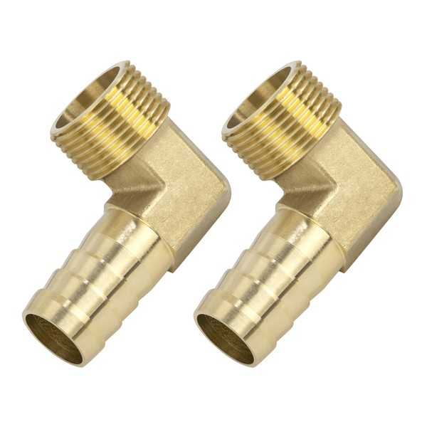 Messing Fitting Anschluss, 2 Stück 19 mm Widerhaken x G3/4”