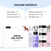 Morovan Acrylic Nail Kit: Clear Pink White Powder and Professional