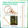 10pcs Electroculture Plant Stakes, 13.5''/17" Available Copper Coil Wire Antennas