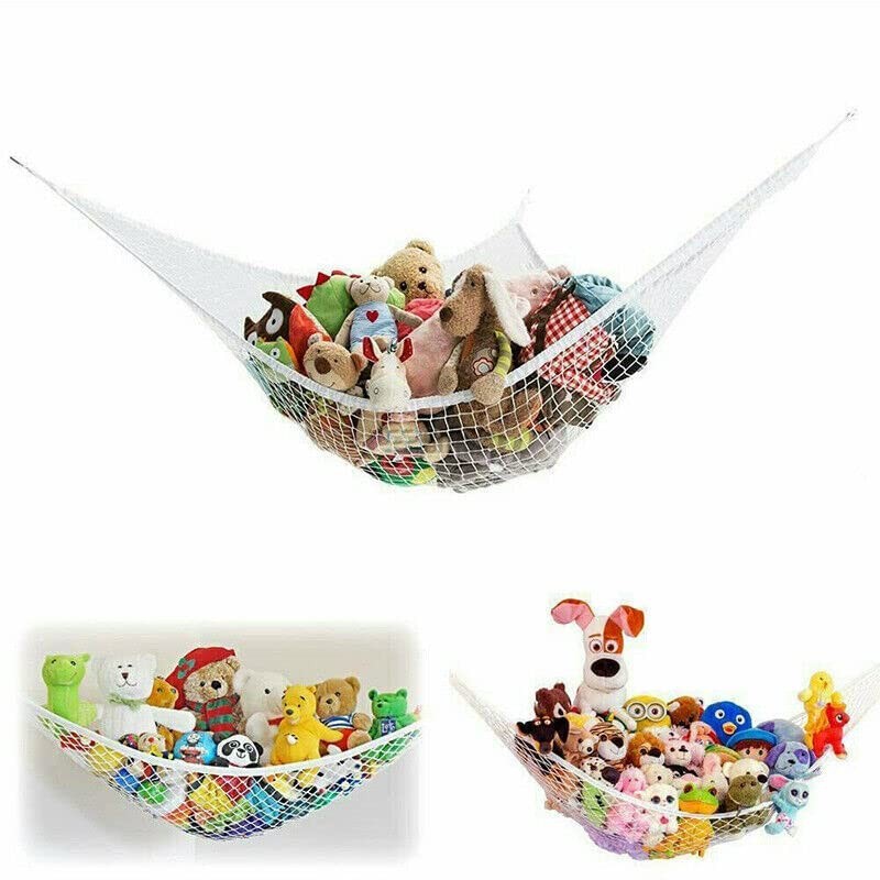 AIMALL Soft Large Toy Hammock Mesh Net Bedroom Nursery Storage