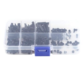 Nylon Standoff Set M2/M3 Male/Female Hex Column Standoff Spacer Screw Nut Assortment Kit for PCB Boards with Storage Case 250pcs/set(M2 Male Standoff-C)