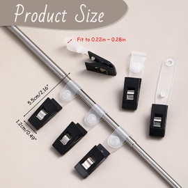 20 Pcs Garden Flag Clips Anti-Wind Flag Clips Anti-Wind Plastic Clip Yard Flags Clip for Garden Flags Poles (Fits 0.22-0.28in Pole)