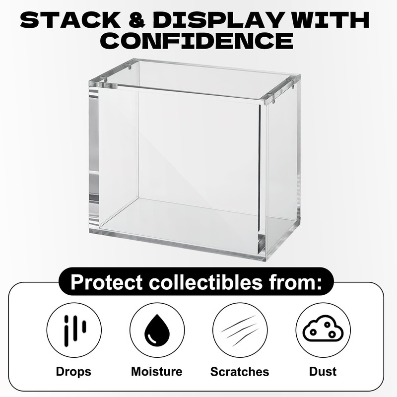YEXEXINM 3 Pack Acrylic Magnetic Case Compatible with Booster Boxes,