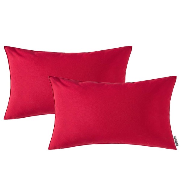 MIULEE MIULEE Pack of 2 Decorative Outdoor Waterproof Pillow Covers