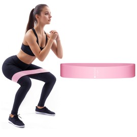 1 Pack Resistance Bands for Workouts, Rubber Bands for Home Gym & Stretching, Exercise Gear for Women & Men - Great for Yoga, Pilates, Therapy, Leg & Booty Training (Pink-X-Light)