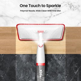 Spray Mop for Floor Cleaning, Xlife Wet Dry Mop with 3pcs Washable Pads for Kitchen Wood Floor Hardwood Laminate Ceramic Tiles Floor Dust Cleaning-Red